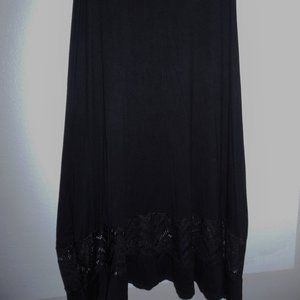 NEW Jason Maxwell Black Jersey & Lace Long Skirt